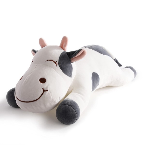 Cow Stuffed Animals 20 Inches Adorable Plushies Soft Toy Squishy Kids Cuddle Pillow Big Dairy Cow Plush Stuff Doll Gifts for Baby Showers, Christmas, Birthday