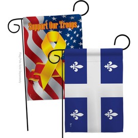 Quebec Garden Flags Pack Regional Canada Provinces Canadian Territories Region Country Particular Area Support Our Troops Small Decorative Gift Yard House Banner Double-Sided Made In USA 13 X 18.5