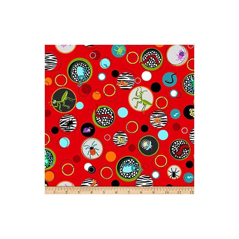 Studio E I'm Buggin' Out Big Dots with Bugs Red,