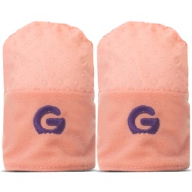 Gummee Baby Handschuhe für Neugeborene – Kratzfäustlinge Baby Neugeborene – Verstellbare Beißhandschuh Baumwolle – Neugeborenen Set 0-3 Monate (Rosa)