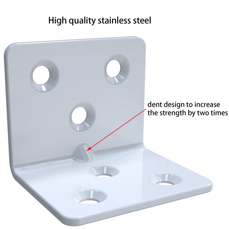 White Stainless Steel Corner Bracket,Joint Right Angle Bracket,L Shape Heavy