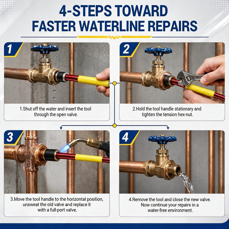 Plumbing Plug Tool Kit, 6PCS Water Pipe Stopper for 1/2"
