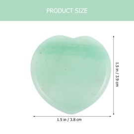 GLEAVI Portable Heart Shaped Thumb Stone for Anxiety Relief Natural Crystal Worry Stone for Home Decor and Meditation Energy Enhancing Design Aventurine