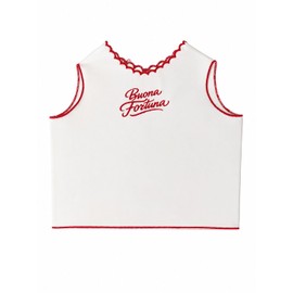 LaVelahome Camicia della Fortuna Neonato Made in Italy Camicino, 100% Cotone Percalle, Camincina (Bianco/Rosso)