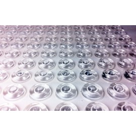 Specialty Soft Clear 1/2" (12.7mm) Dia x 0.20" (5.1mm) H Round Sound Deadening Cabinet and Furniture Bumpers - 100 Pack
