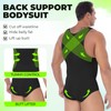 Gleefeat Mens Full Body Shaper Mens Shapewear Bodysuit Tummy Control