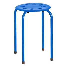 Norwood Commercial Furniture - NOR-1101AC-SO - Assorted Color Stacking Stools - Stackable Stools for Kids and Adults - Flexible Seating for Home, Office, Classrooms - Plastic/Metal 17.75" (Pack of 5)