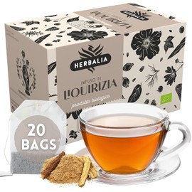 HERBALIA - Licorice Root Infusion in Tea Bags, Licorice Root Infusion Set with 20 Tea Bags without Metal Clips, 40g Licorice Root for Teas and Herbal Teas