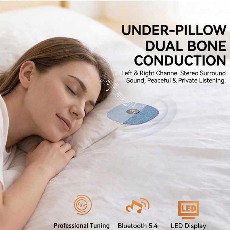 Upgraded Bluetooth Under Pillow Speaker - Ultra Thin Pillow Speakers