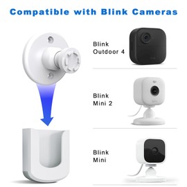 No Drill No Screw Blink Mini Camera Mount, Strong Adhesive Camera Wall Mount for Blink Mini/Mini 2 /Blink Outdoor 4 Camera, Easy to Install Blink Indoor Mount,White(Blink Camera is Not Included) 3Pack
