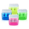 DOETYD 4pcs Pencil Sharpener 4 Color Dual Holes Manual Sharpener