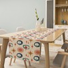Mid Century Modern Table Runner Abstract Style Colorful Geometric Atomic