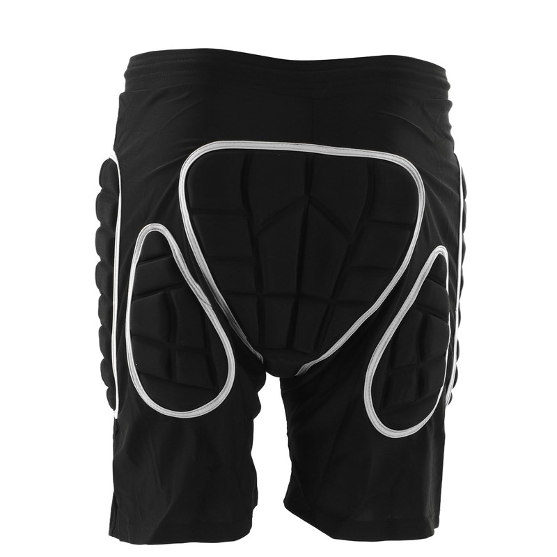 Silver Black Skiing Hip Protection Shorts Impact Resistant Breathable Skating