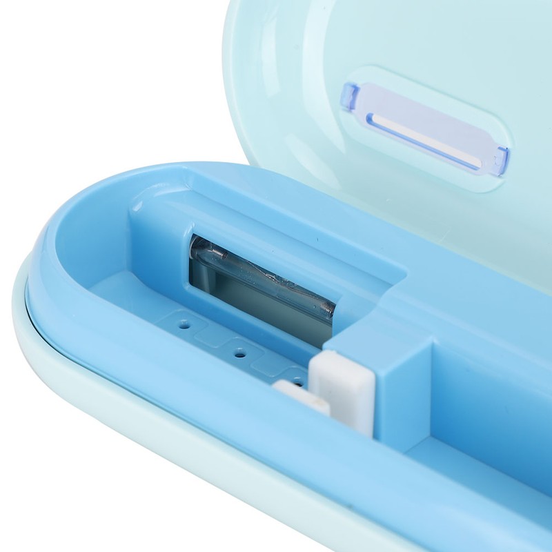 Portable USB UV Toothbrush Sterilizer Box Disinfection Toothbrush Storage HolderBlue