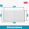 Map Plastic Louvre Air Vent Cover with Flyscreen, for Openings: