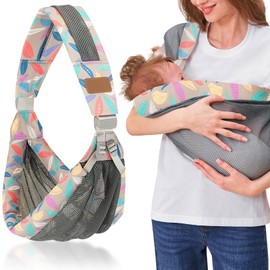 Forhome Baby Sling Baby, Baby Carrier Newborn, Baby Carrier Adjustable Baby Carrier, Ergonomic Practical Baby Carrier, Portable Baby Carry Strap, Baby Carrier Newborn from Birth (Blue)