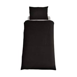 2 Piece Bedding Set Pillowcase+Duvet Cover for Baby Toddler to fit Cot/Cot Bed (120cm x 150cm, Black)