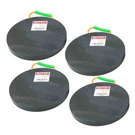 Mytee Products (4 Pack) Round Outrigger Pad 15" Diameter, 1.5" Thick, 50,000 lbs WLL, RV Pads, Lightweight, Stackable, Waterproof, Unbreakable, Ergonomic Handle