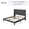 Allewie Full Size Platform Bed Frame with Geometric Wingback Headboard,