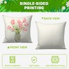 FUYUCHEN Pillow Covers 18x18 Set of 4 Tulip Home Sweet