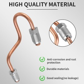 MuHize Brake Line Kit - Enhanced Durability & Anti-Corrosion for Audi A3 Convertible, Rear Hydraulic Tubing Set OE 1K0611763E