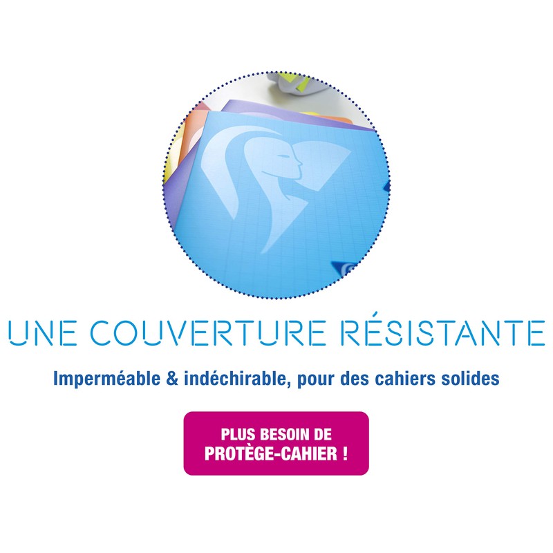 Clairefontaine 373741AMZC Un lot de 3 Cahiers Agrafés Mimesys -