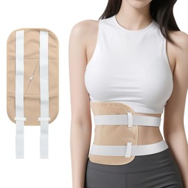 Reusable Organic Castor Oil Pack Kit, Liver Wrap and Castor Oil Pack, Cotton Compression Wrap for Liver, Improves Blood Circulation, Digestion and Relieves Constipation (Velcro Closure)