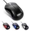 Optische Maus, USB, kabelgebunden, tragbar, für Laptop, Notebook, MacBook, Schwarz