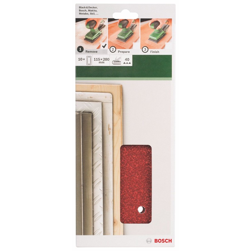 Bosch 2609256B26 Sanding Sheets for Orbital Sanders 115 x 280