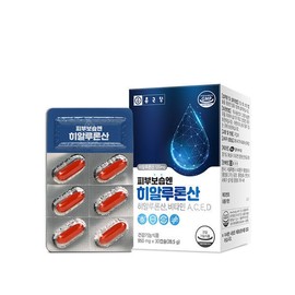 Chong Kun Dang Hyaluronic Acid for Skin Moisturizing 30 Capsules, 6 Boxes (6-Month Supply) / High-Concentration 120mg 4-Type Vitamin Complex / 종근당 피부보습엔 히알루론산 30캡슐 6박스 6개월분  고함량 120mg 비타민 4종 복합