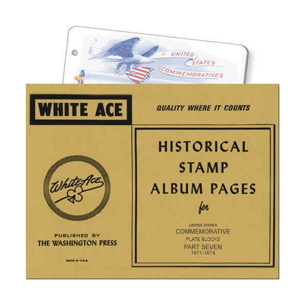 White Ace Album Pages For Commemorative Plate Blocks, Part 7,