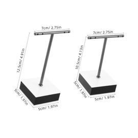 Beavorty 2 Pcs Acrylic Earring Organizer T Shaped Jewelry Display Stand for Studs Hanging Earrings Necklaces Bracelets Space Saving Storage