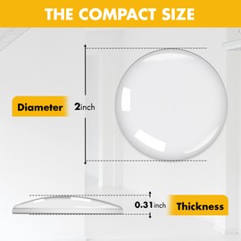 AFFIXERS Clear Door Stoppers for Wall – Self Adhesive Door Knob Wall Protector, Door Slam Stopper, Door Handle Bumper Guard (Medium -2" (6 Pack))
