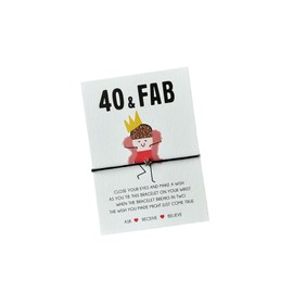 40th Birthday bracelet | Gift for 40th birthday | 40 and Fabulous Gift | 40th Birthday present