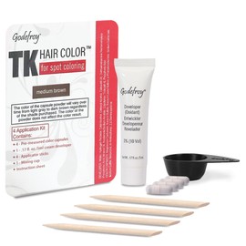 Godefroy Godefroy Hair Color Kit for Spot Coloring Great For Small Areas Covers Up Gray Hairs Assorted Colors Available 4 Applicaion Kit, Medium Brown, 1 Count