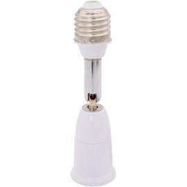 E26/E27 Light Socket Extender, 5.5 Inch Extension,Adjustable Vertical 90°Horizontal 360°, 100V - 250V, Max 150W, Medium Screw Base Light Converter Socket Extender,2-Pack