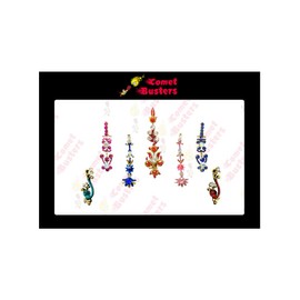 Comet Busters Multicolor Partywear Long Bindi