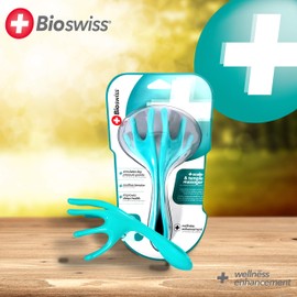 BioSwiss Head Massager, Handheld Scalp and Temple Massage Tool, Relaxing Massage Tingler and Scratcher for Hair Stimulation