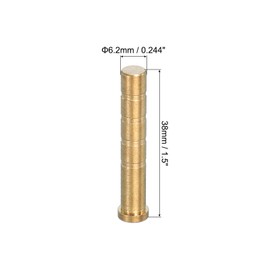 PATIKIL 100 Grain Archery Arrow Brass Insert, 6 Packs Insert Screw Copper Brass Arrow for .244/6.2mm Carbon Arrows