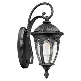 Luminzone Outdoor Wall Lantern, Outdoor Lights Fixtures Wall Mount with Seeded Glass, Exterior Porch Lights, Waterproof Outside Wall Sconce Lights E26 Anti-Rust for House Front Porch Patio Garage