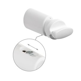 Wall Mount for Flat Tubular Radiators with a Load Capacity of up to 90 kg. Advanced Anti-Tear System for Maximum Safety. 3 Wall Shelves Made of ABS - Pack of 3 - White