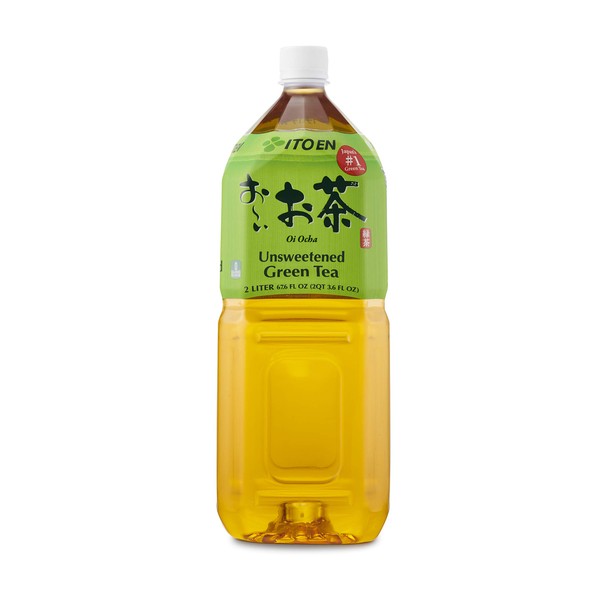 Oi Ocha Green Tea, 2 Liter Bottle (Pack of 6), Sugar Free