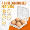 ZPU Egg Holder Camping, 1Pcs 4 Grid Egg Container for