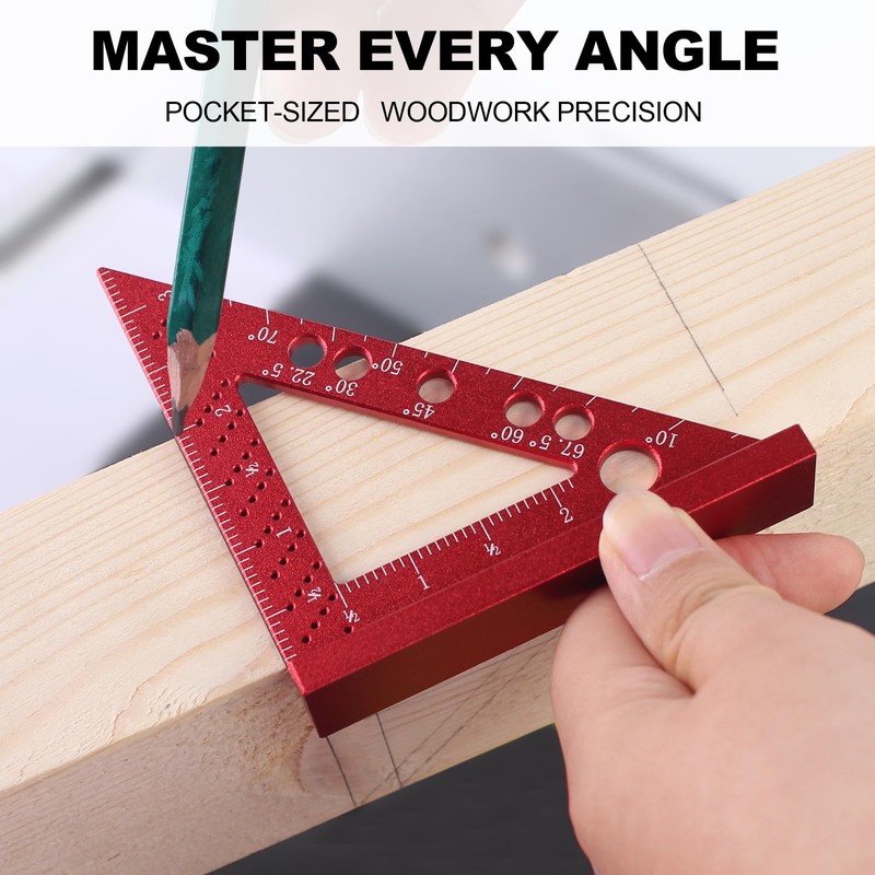 JCFANTS Small Carpenter Square, Small Square Tool with Fixed Miter