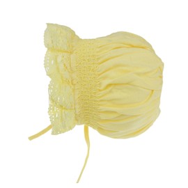 Glamour Girlz Baby Girls Holiday Accessories Essential Soft Summer Bucket Hat Bow and Tie Ups Newborn 0-3 Months 3-6 Months (Yellow)