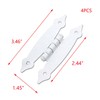 T Tulead White H-Shape Hinges Flush Mount Furniture Cabinet Door