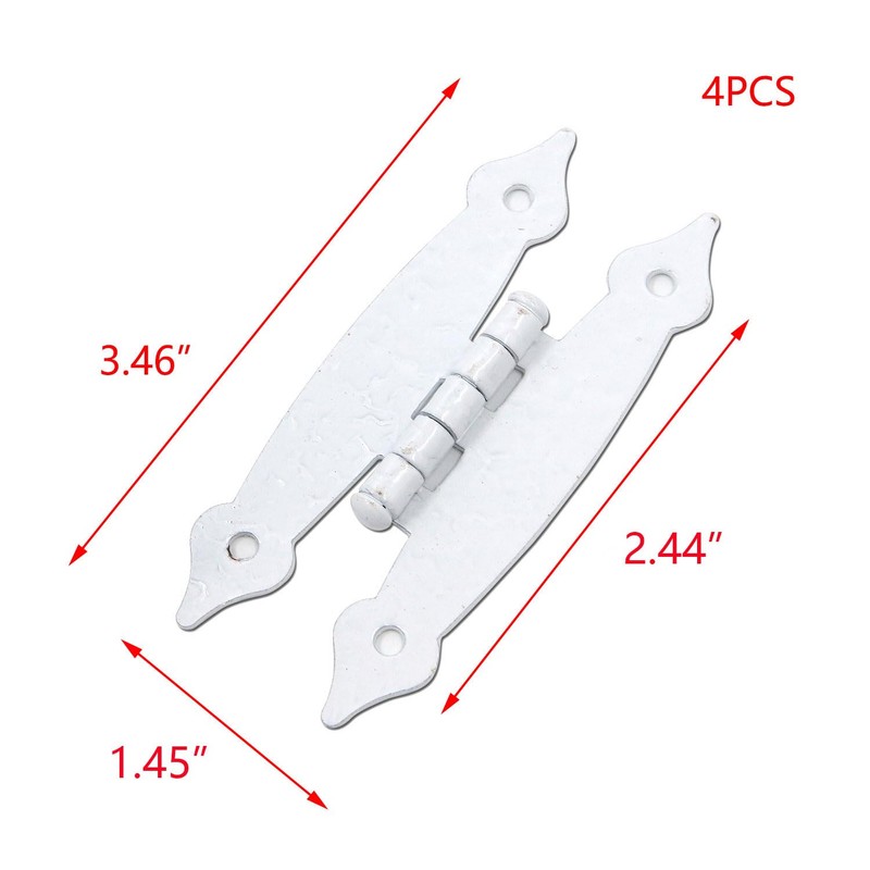 T Tulead White H-Shape Hinges Flush Mount Furniture Cabinet Door