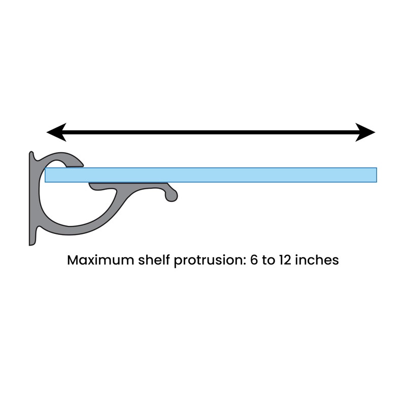 Dulles Glass Floating Shelf Brackets, Designer Heavy Duty, Chrome, for