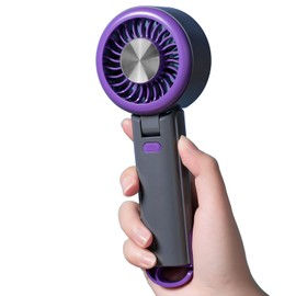 RIIPOO Portable Handheld Fan with Cooling Pad - 6000RPM Turbo Mini Pocket Fan for Travel Outdoor Office, 90° Foldable, 5 Speeds & Rechargeable Battery (2000mAh/10 Hours Max)