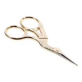 3.7 Inch Stainless Steel Stork Embroidery Sewing Tools Crane Shape Scissors Cross Stitch Scissors 金色